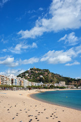 Beach in Blanes Town on Costa Brava in Spain