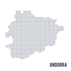 Fototapeta na wymiar Vector pixel map of Andorra isolated on white background
