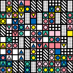 Colorful bold bright seamless pattern