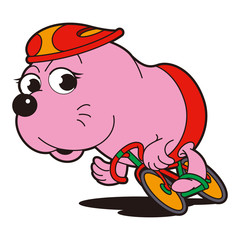 競輪選手キャラクター、競輪、自転車競技、アザラシ競輪