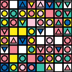 Colorful bold bright seamless pattern