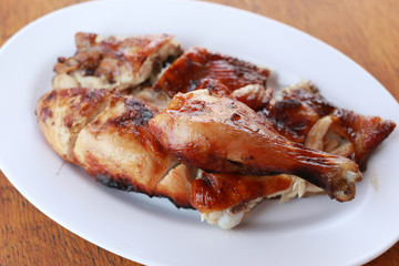 Traditional Grilled Chicken of Thai foods.