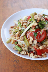 Mix bean of Papaya salad or SOMTUM in Thai Foods.