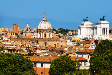 Fototapeta na wymiar Rome, Italy. Aerial view of historical center