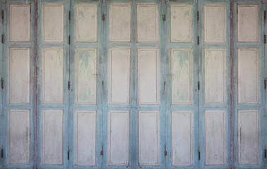 Old wooden door of house.