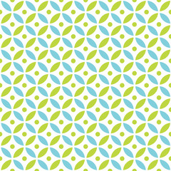 Seamless Intersecting Geometric Vintage Circle Pattern