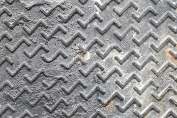 Texture of rust metal of Cover drain hose.