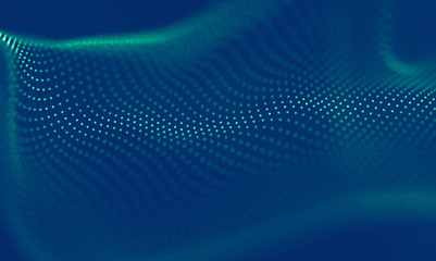 Abstract Blue Geometrical Background . Connection structure. Science background. Futuristic Technology HUD Element . Сonnecting dots and lines . Big data visualization and Business .