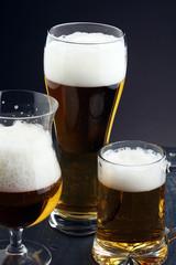 Still Life with a draft beer by the glass.