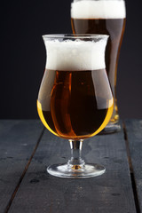 Still Life with a draft beer by the glass.