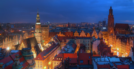 Wrocław panorama starego miasta