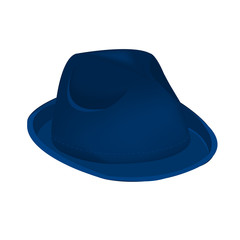 blue navy unisex fashion hat, summer panama hat isolated vector