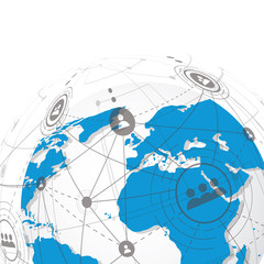 World map point, line, composition, representing the global, Global network connection,international meaning.