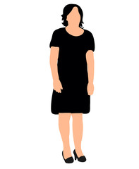 Fototapeta premium Woman silhouette vector illustration