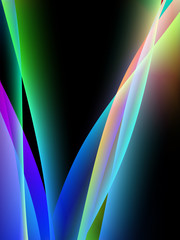 dinamyc flow, stylized waves, vector