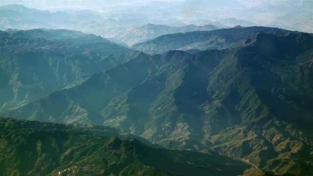 Aerial View of Mountains Hills