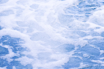 Obraz premium Blue clear fresh Water in jacuzzi. Spa massage background.