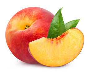 peach fruits isolated