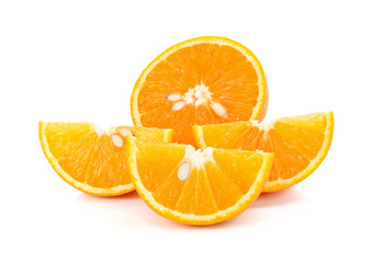 Fototapeta na wymiar Orange fruit isolated on white background