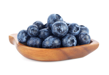 fresh blueberry fruits on white background
