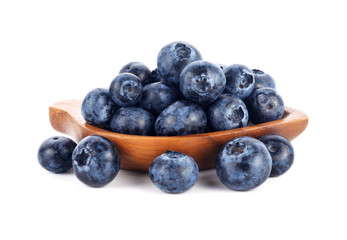 fresh blueberry fruits on white background