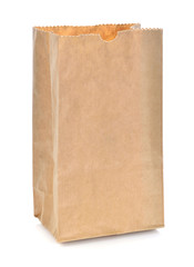 Brown Paper Bag isolated on a white background
