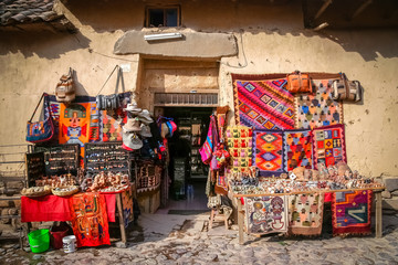 Souvenir shop in Peru