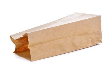 Brown Paper Bag isolated on a white background