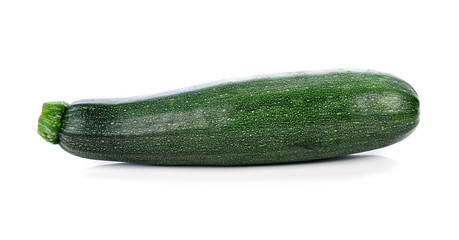green zucchini vegetables isolated on white