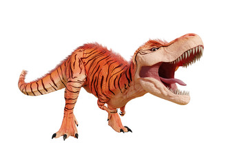 Tyrannosaurus rex with natural camouflage, T-rex dinosaur from the Jurassic period
