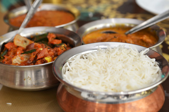Indian curry meal