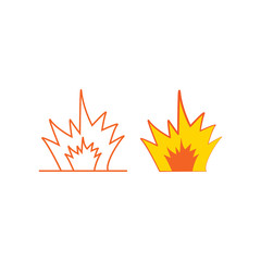 Fire icons, fire flame vector illustration set