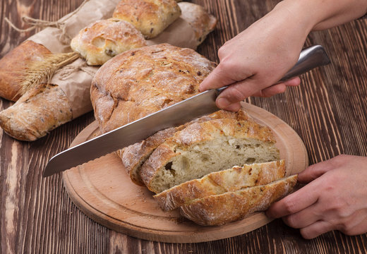 fresh homemade bread