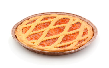 Cake with apricot jam