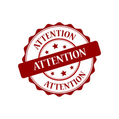 Obraz premium Attention red stamp illustration