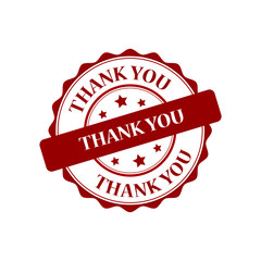 Thank you red stamp illustration