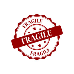 Obraz premium Fragile red stamp illustration