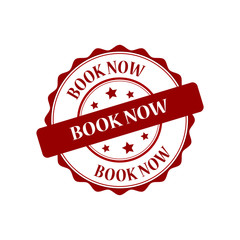 Obraz premium Book now red stamp illustration