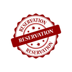 Obraz premium Reservation red stamp illustration