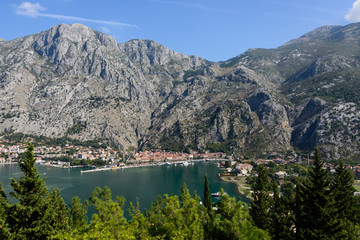 Fototapeta na wymiar Beautiful view to Kotor bay, Montenegro