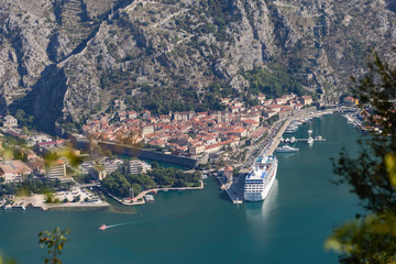 Beautiful view to Kotor bay, Montenegro