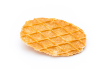 Sweet waffle on the white background.