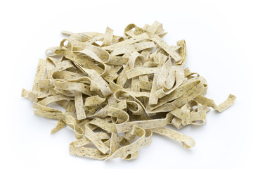  Pasta isolated on white background. Pasta is a staple food of traditional Italian cuisine