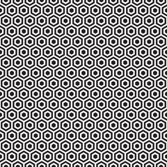 Fototapeta na wymiar Seamless hexagonal honeycomb pattern texture background. Black and white pattern.
