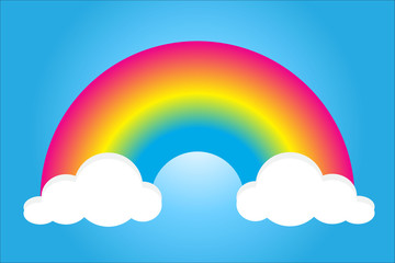Rainbow icon flat.