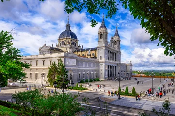 Foto auf Leinwand Madrid Cathedral Santa Maria la Real de La Almudena in Madrid, Spain © Ekaterina Belova
