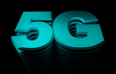 3d illustration of the 5th generation