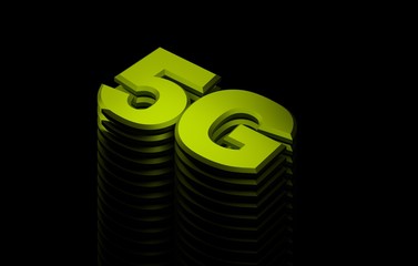 3d illustration of the 5th generation