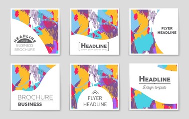 Abstract vector layout background set. For art template design, list, front page, mockup brochure theme style, banner, idea, cover, booklet, print, flyer, book, blank, card, ad, sign, sheet,, a4