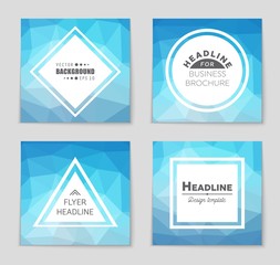 Fototapeta premium Abstract vector layout background set. For art template design, list, page, mockup brochure theme style, banner, idea, cover, booklet, print, flyer, book, blank, card, ad, sign, sheet,, a4.